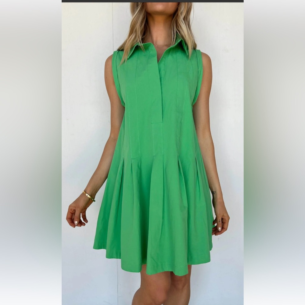 NWT Love Riche V-Neck Sleeveless Green Dress. Women’s Sz-M Timeless | Casual